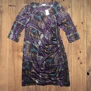 Cato Abstract Print Dress